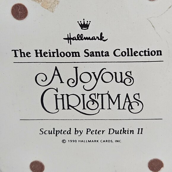 Hallmark Figurine Heirloom Santa Collection A Joyous Christmas 1990 Dutkin - Picture 2 of 10